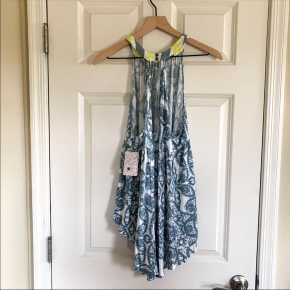 NWT Free People Mimi halter tunic size blue XS - Picture 8 of 12